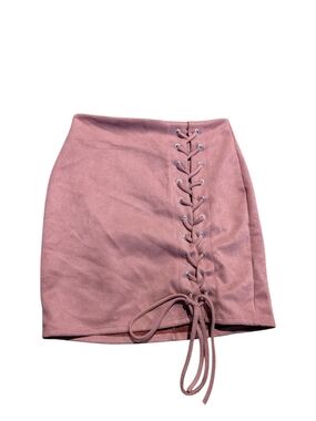 Windsor Rose Lace-Up Mini Skirt